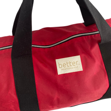 Load image into Gallery viewer, waxed duffle the bag red