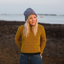 Load image into Gallery viewer, besser. stripe beanie pacifique & ozone