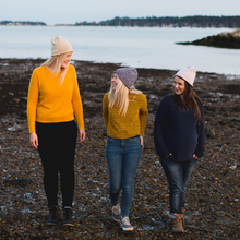 Load image into Gallery viewer, besser. stripe beanie argan & ozone