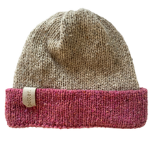 Load image into Gallery viewer, Contrast cuff beanie rosa