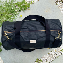Load image into Gallery viewer, large waxed duffle the bag black
