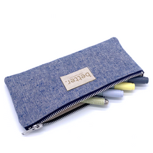 Load image into Gallery viewer, crayon navy make-up / pencil case
