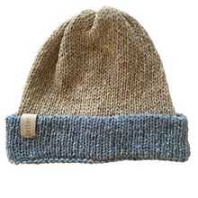 Load image into Gallery viewer, Contrast cuff beanie cielo