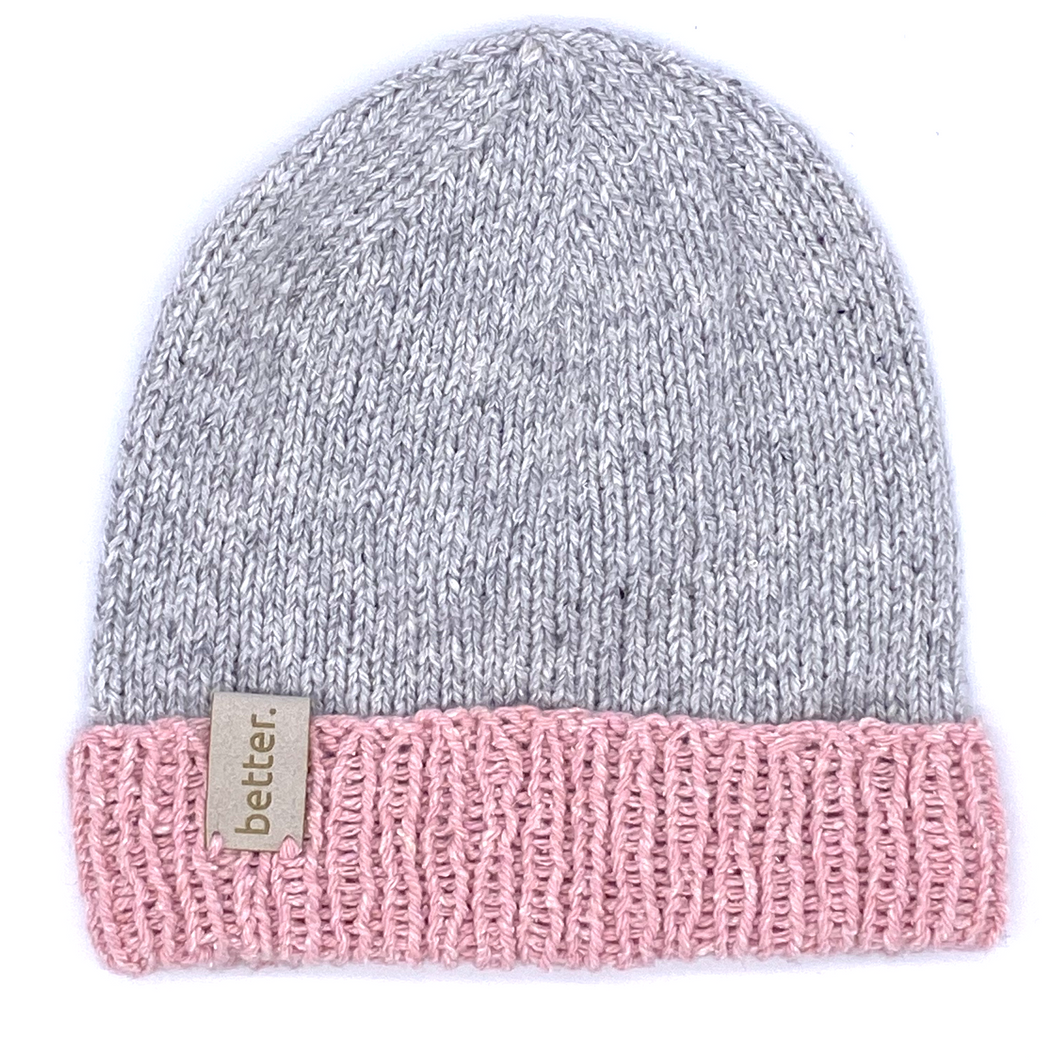 melhor. mini beanie ozone/ rose